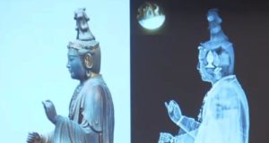 Ditemukan Berbagai Artefak dan Gulungan di dalam Patung Budha Kuno