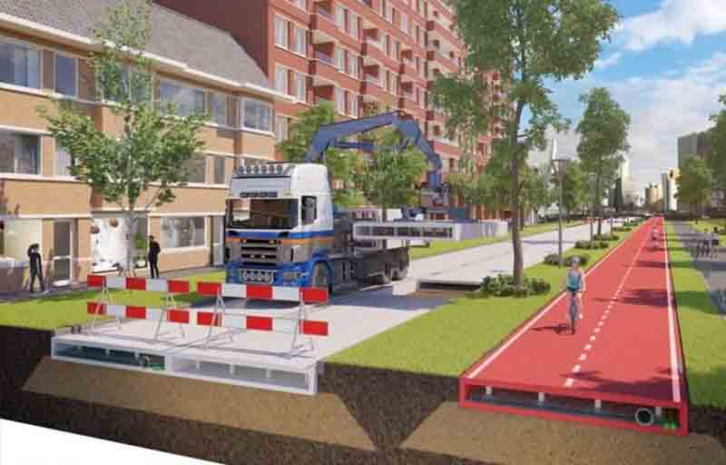 Jalur sepeda yang terbuat dari plastik daur ulang dibuka di Belanda