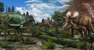 Dinosaurus tumbuh subur sebelum asteroid memusnahkannya