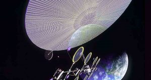 Ilustrasi pembangkit energi di angkasa (NASA)