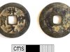 Sebuah koin China kuno berbahan logam tembaga campuran dari dinasti Song (1008-1016), ditemukan di dekat Petersfield, Hampshire (Hampshire Cultural Trust/ PAS)