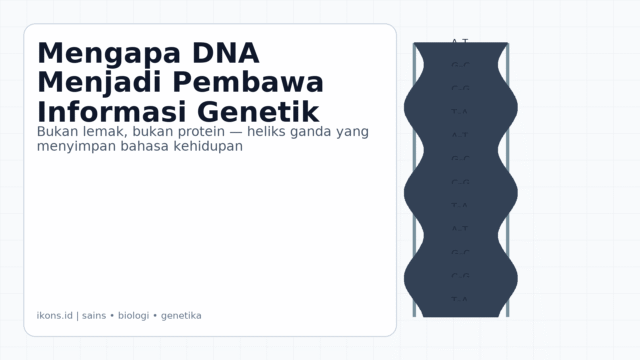 Mengapa DNA Menjadi Pembawa Informasi Genetik — Bukan Lemak, Bukan Protein
